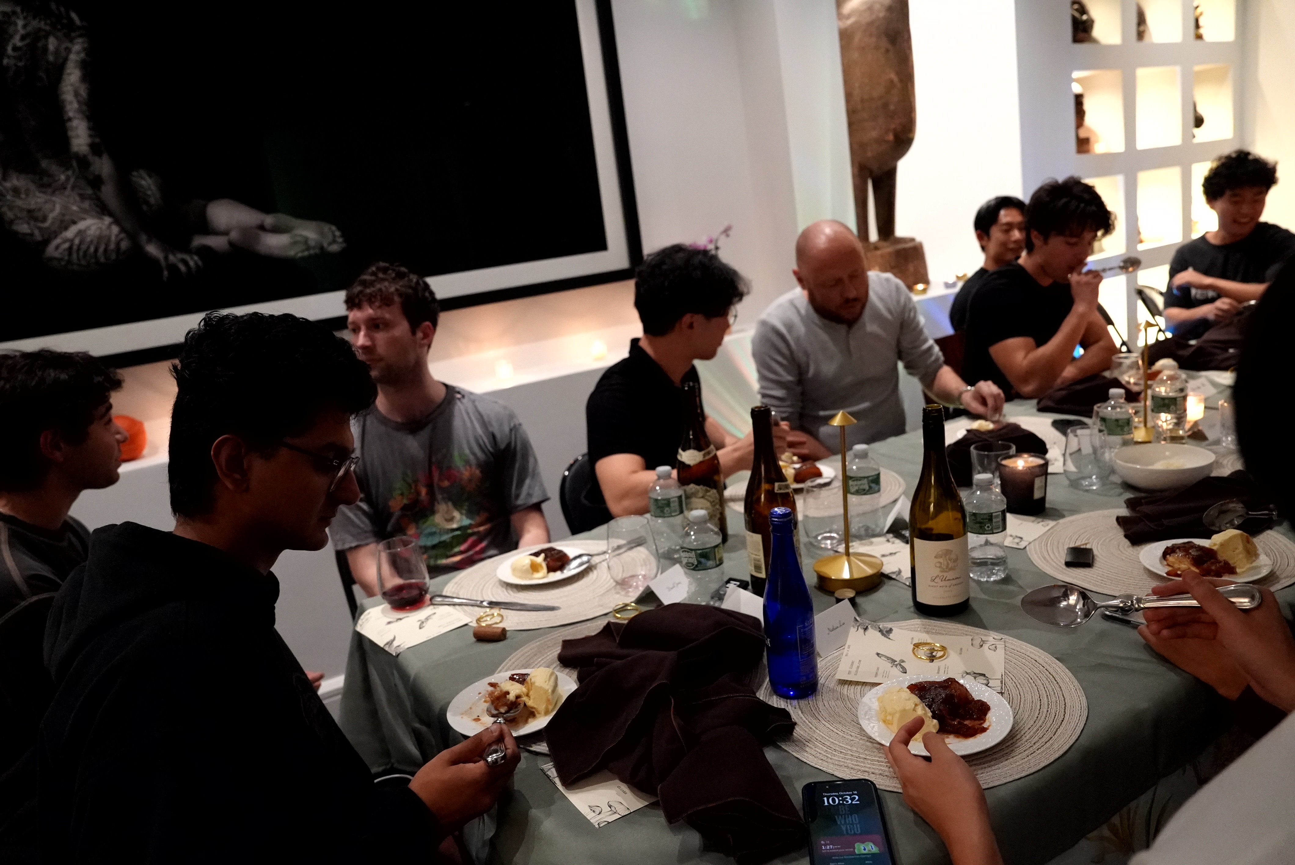 Founders eating tarte tatin